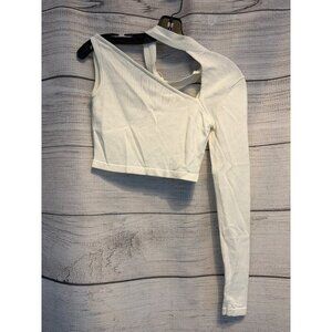 BCBGMaxazria Asymmetric One Shoulder Crop Top Size XXS